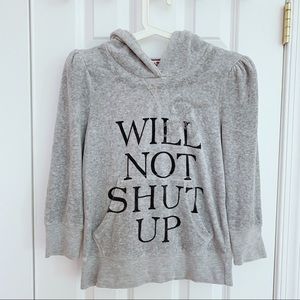 Juicy Couture Gray Velvet Hoodie